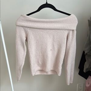 Off-Shoulder Cream Sweater